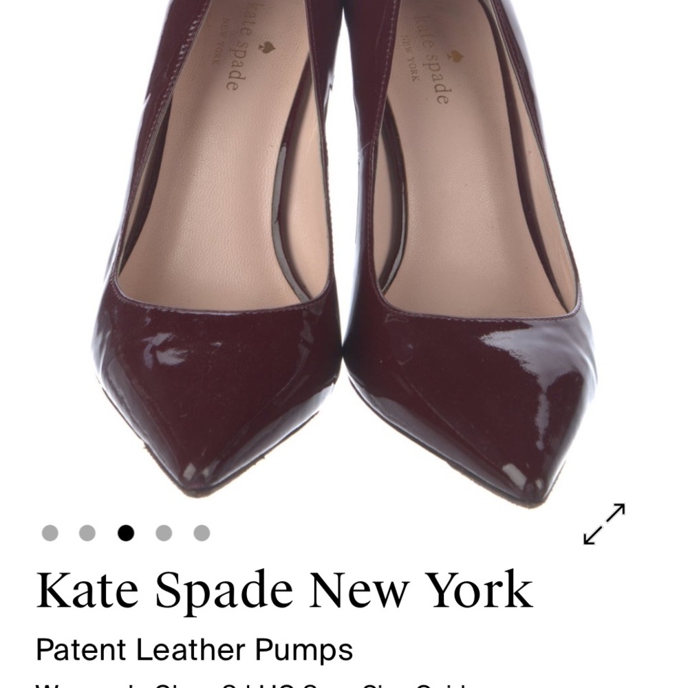Kate Spade Dark Red Patent Leather Heels